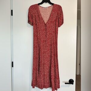 Reformation dress red tiny flowers size 6